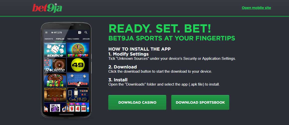 Bet9ja mobile app download for android phone